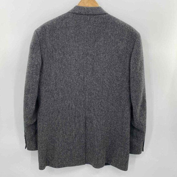 Lands' End Sport Coat Blazer Mens 40L Gray Wool Single Notch Lapel Pockets Lined - Picture 4 of 9